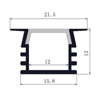 פרופילים - פרופיל אלומיניום 1222