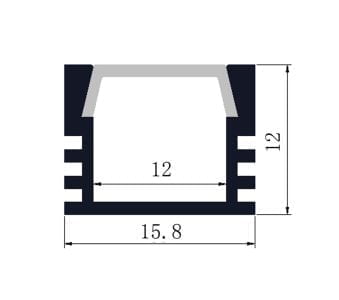 פרופילים - פרופיל אלומיניום 1216- 3 מ'