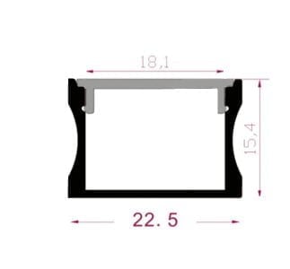 פרופילים - פרופיל אלומיניום 2216- 3 מ'