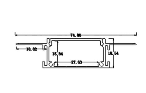 פרופיל 7419 שטוח קו אפס לגבס