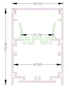 פרופיל 5075 לבן