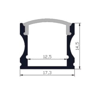 פרופילים - פרופיל אלומיניום 1517- 3 מ'