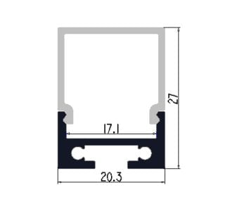 פרופילים - פרופיל אלומיניום 2027