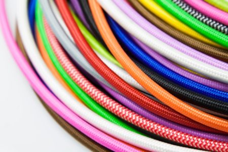 כבל בד בצבעים לפי מידה - כבל בד דו גידי במגוון צבעים